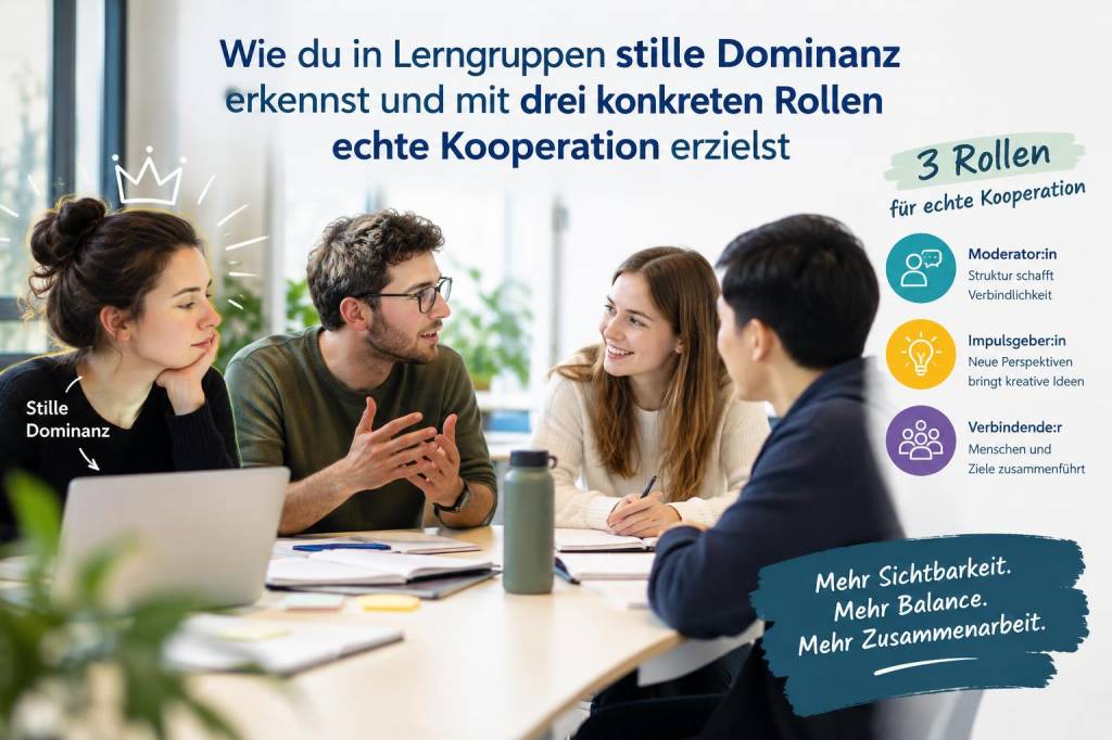 Wie du in lerngruppen stille dominanz erkennst und mit drei konkreten rollen echte kooperation erzielst